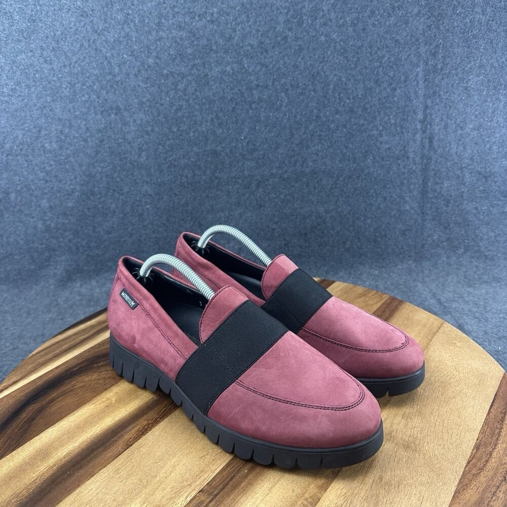 Mephisto Women’s LORIANE Flats Leather Slip On Loafers Red Size 7.5 - Picture 2 of 12